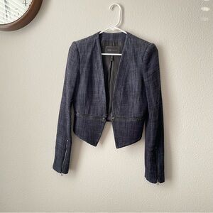 BCBGMaxAzria Charcoal Textured Blazer